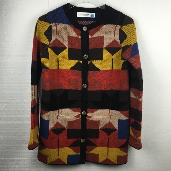 sparrow Sweaters - Anthropologie Sparrow Multicolor Oversize Cardigan